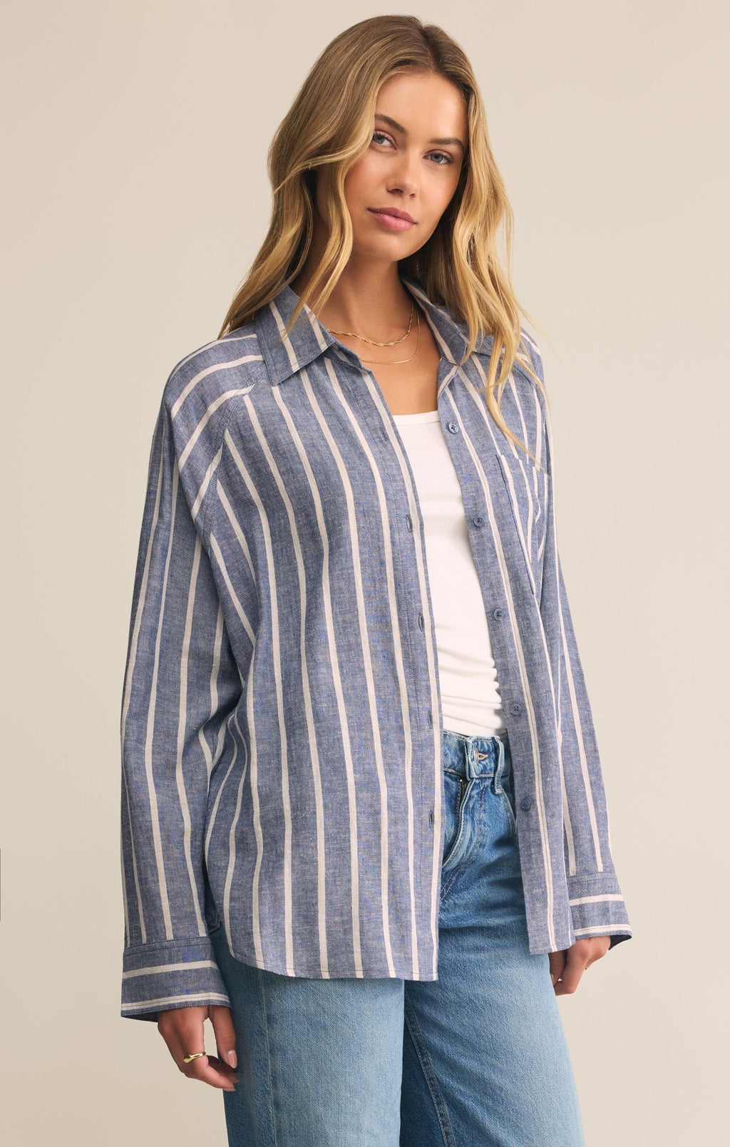 The Perfect Linen Striped Top