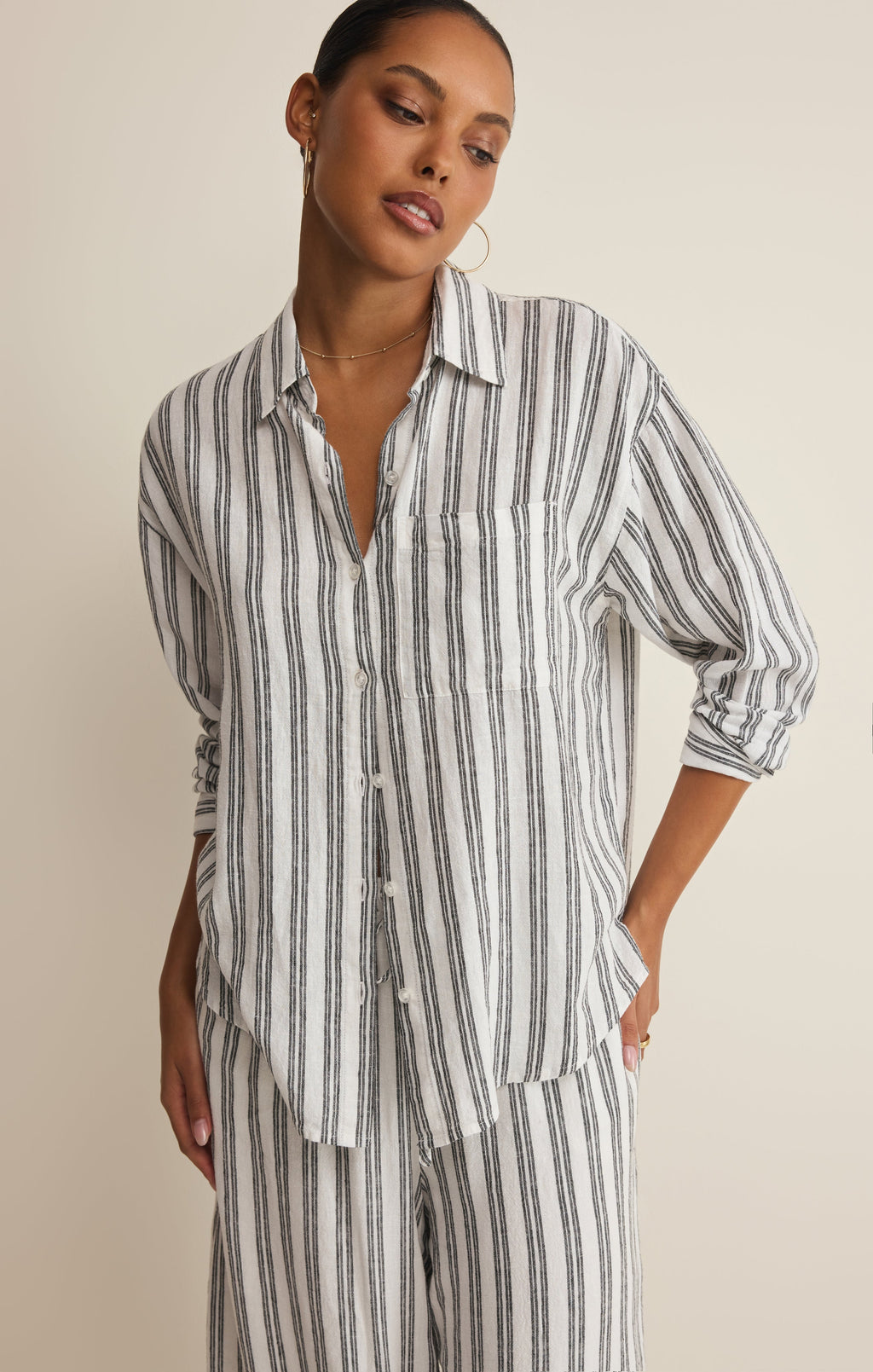 The Perfect Striped Linen Pant