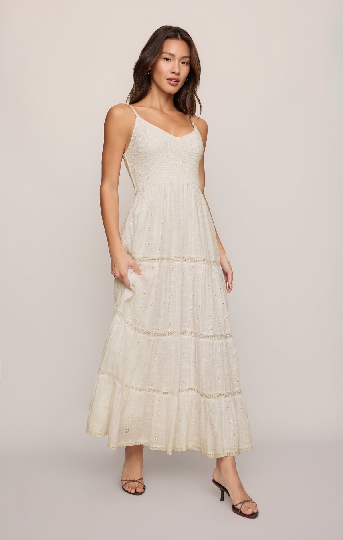 Behati Eyelet Midi Dress
