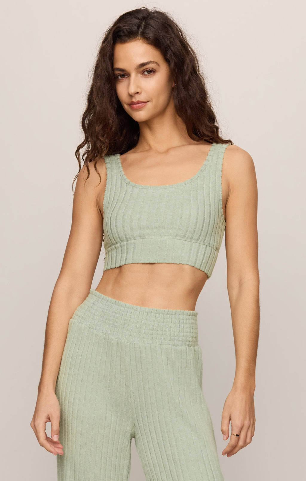 Zoe Silky Rib Tank Bra