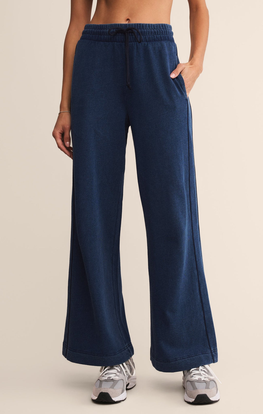 Sport Stripe Knit Denim Pant