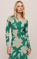 Taysha Bloom Floral Mesh Top