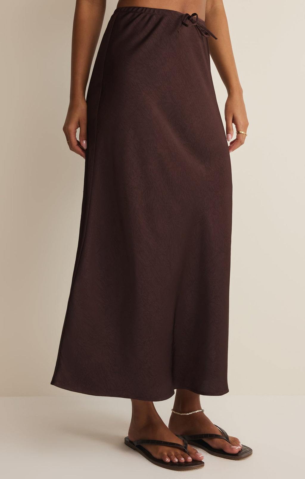 Viva Satin Midi Skirt