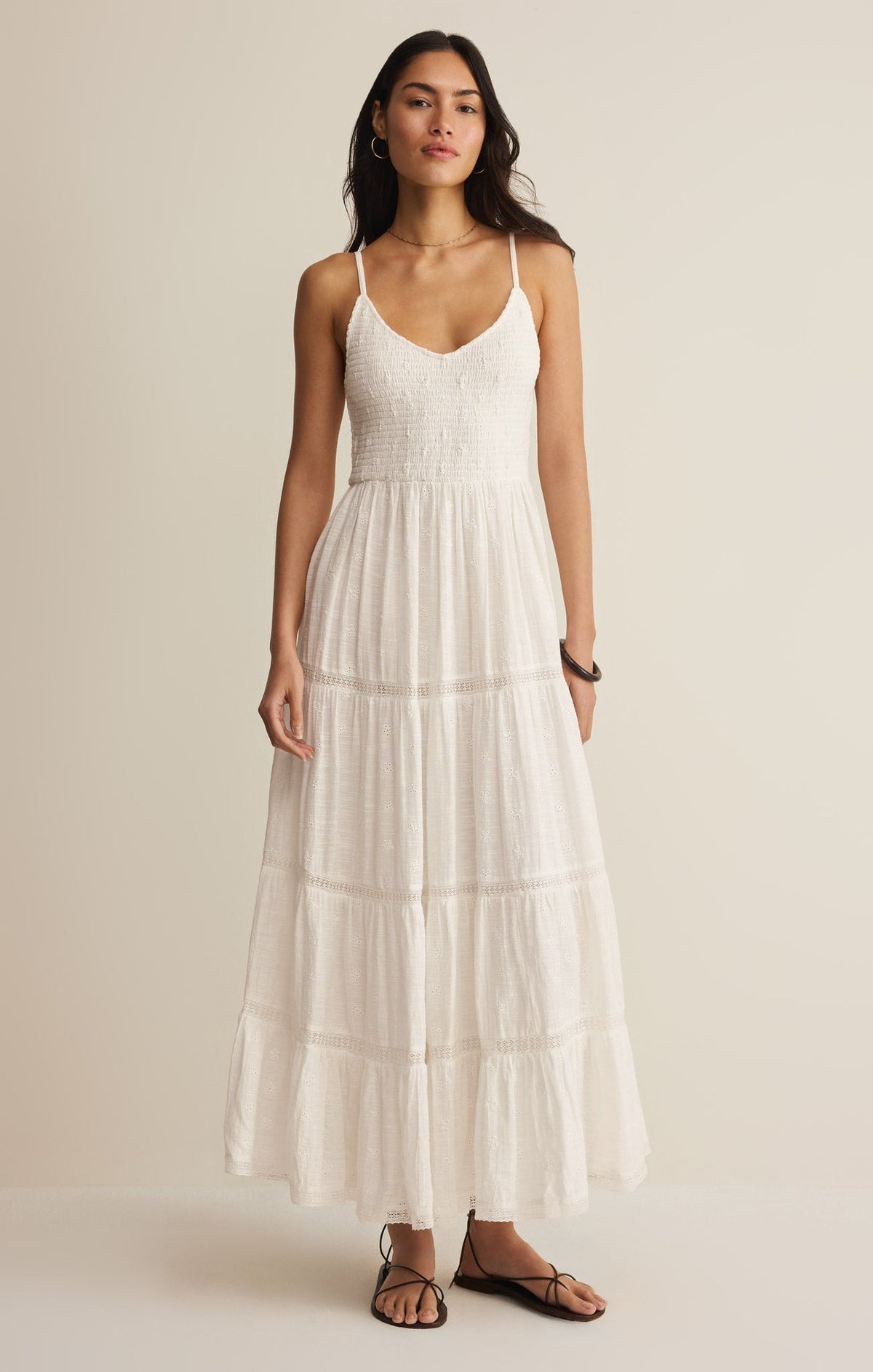 Behati Eyelet Midi Dress