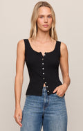 Lainey Pointelle Button Front Tank