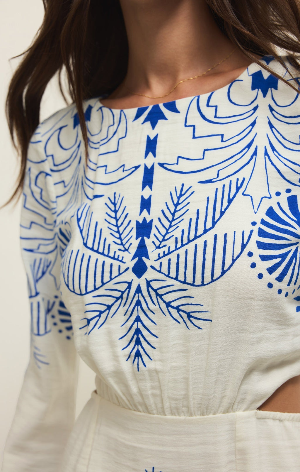 Tahina Airy Palm Mini Dress
