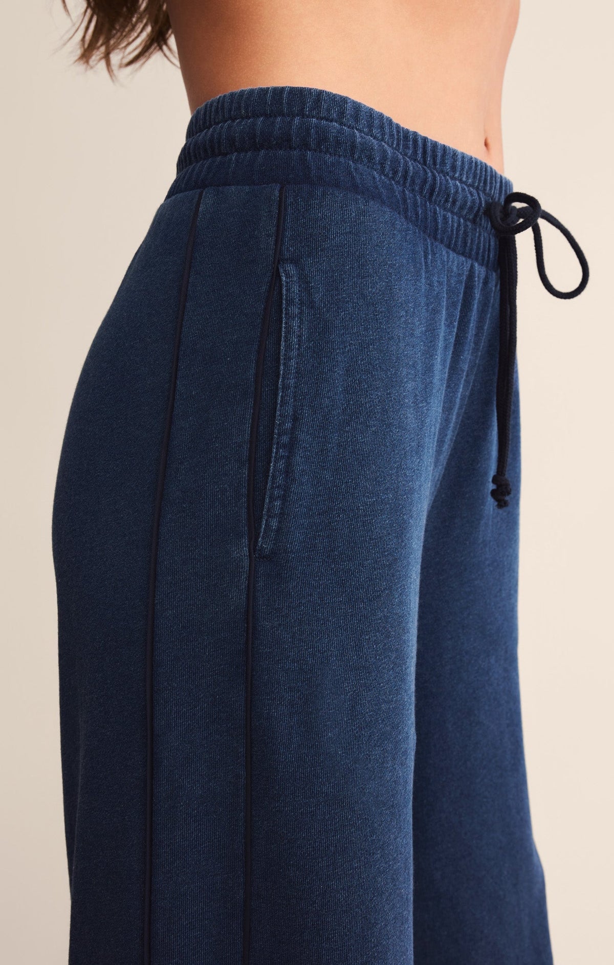 Sport Stripe Knit Denim Pant