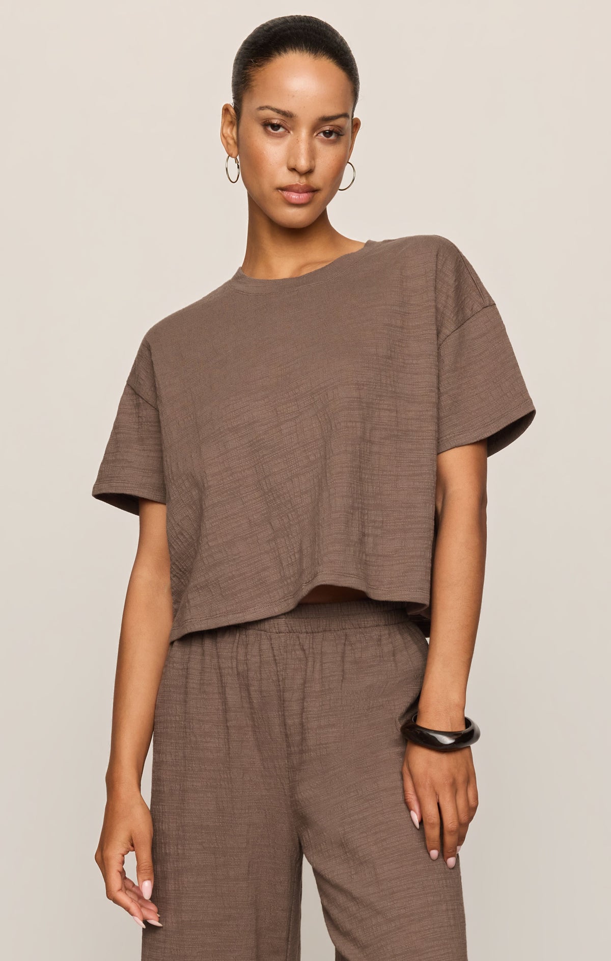 Sway Textured Cropped Tee