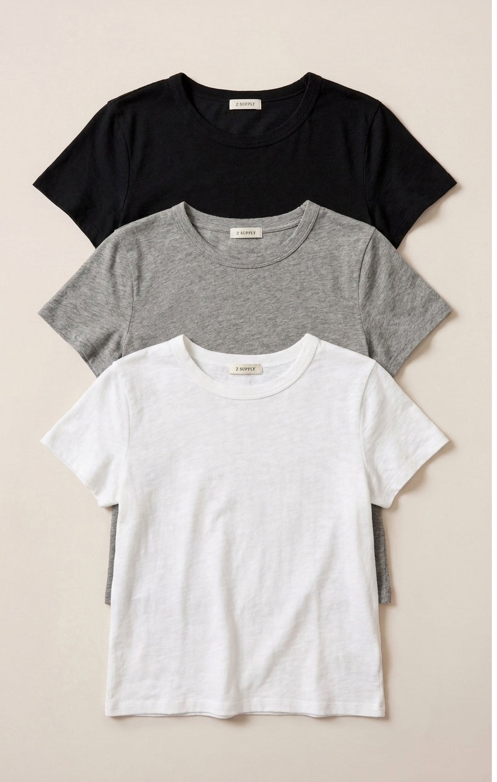 Junie Slub Tee Shirt 3-Pack