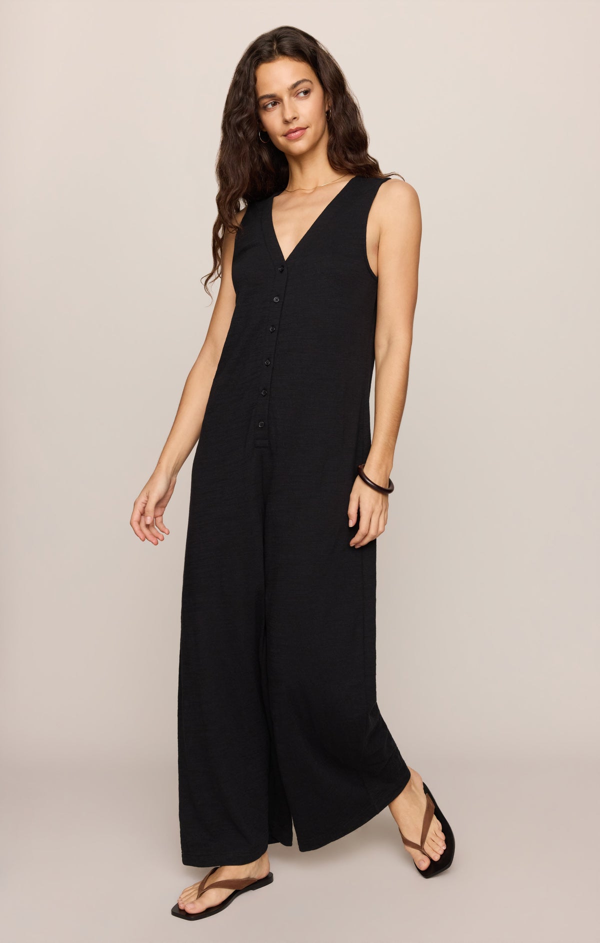 Solace Textured Slub Jumpsuit