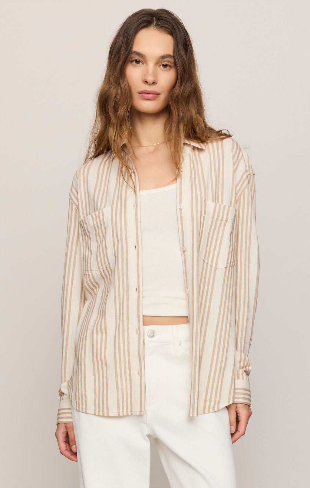 Reese Button Up Stripe Top