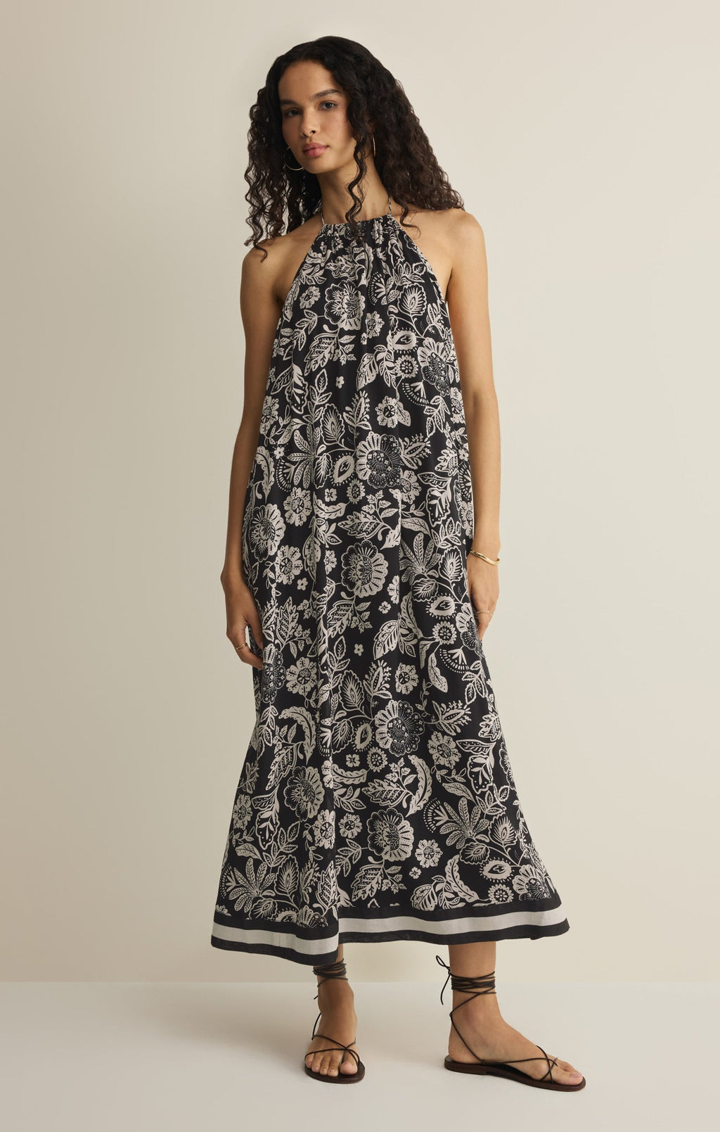 Viento Luz Floral Midi Dress