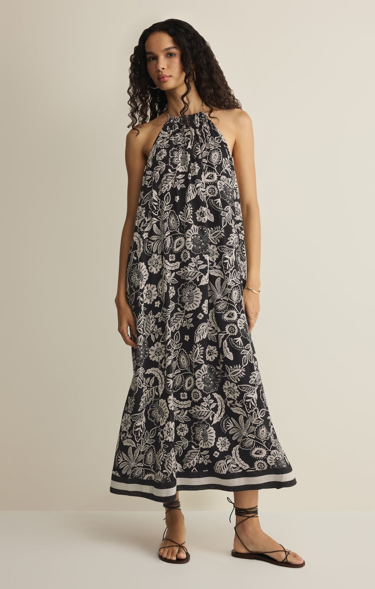 Viento Luz Floral Midi Dress