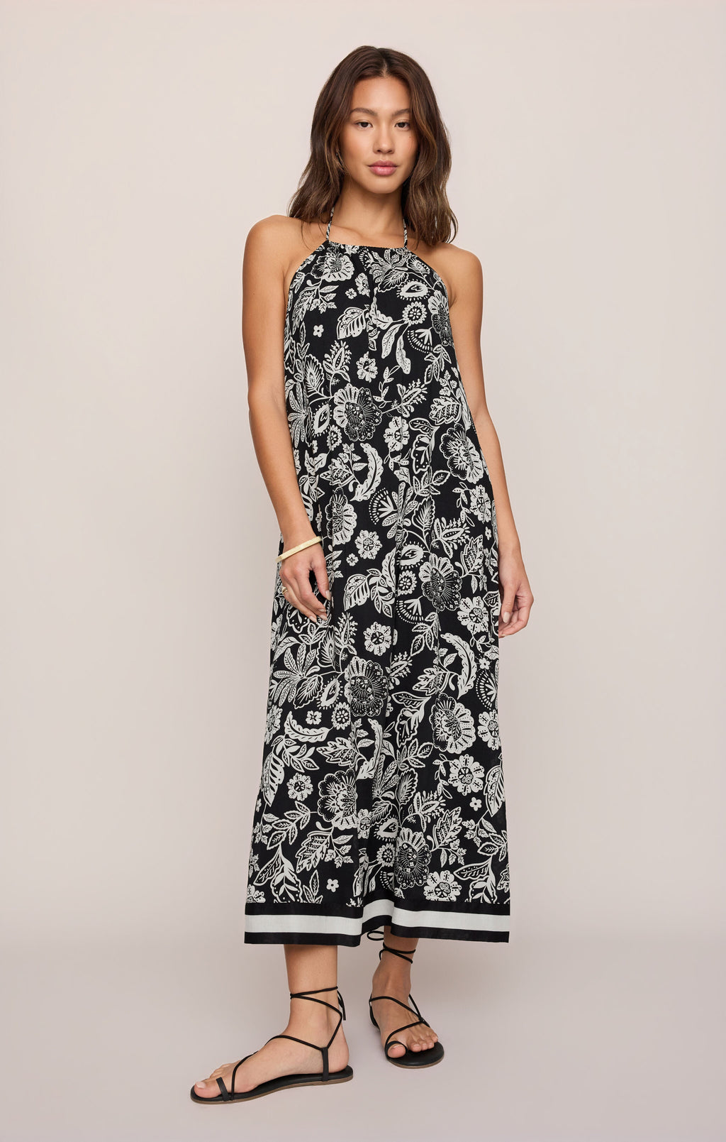 Viento Luz Floral Midi Dress