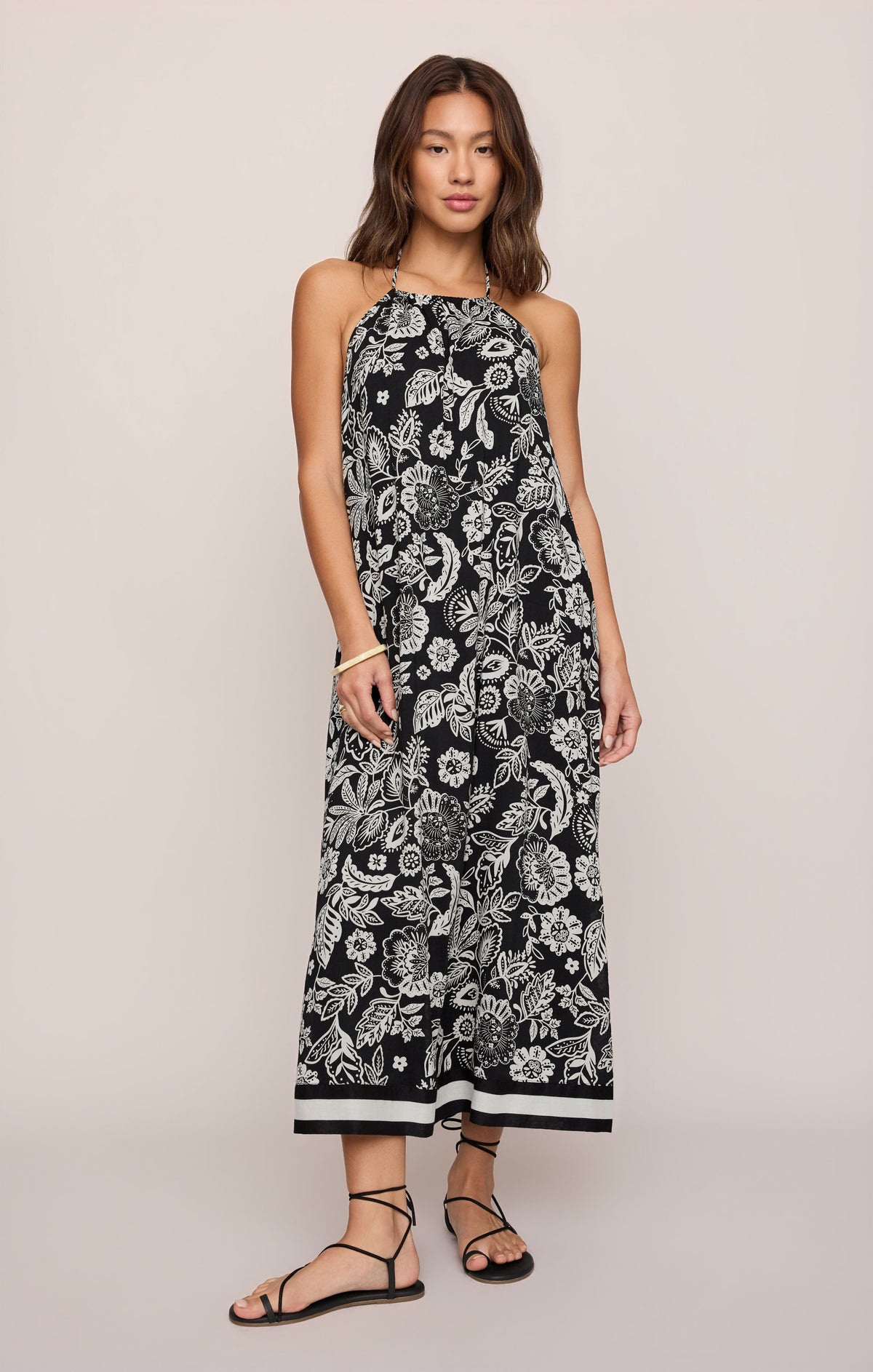 Viento Luz Floral Midi Dress