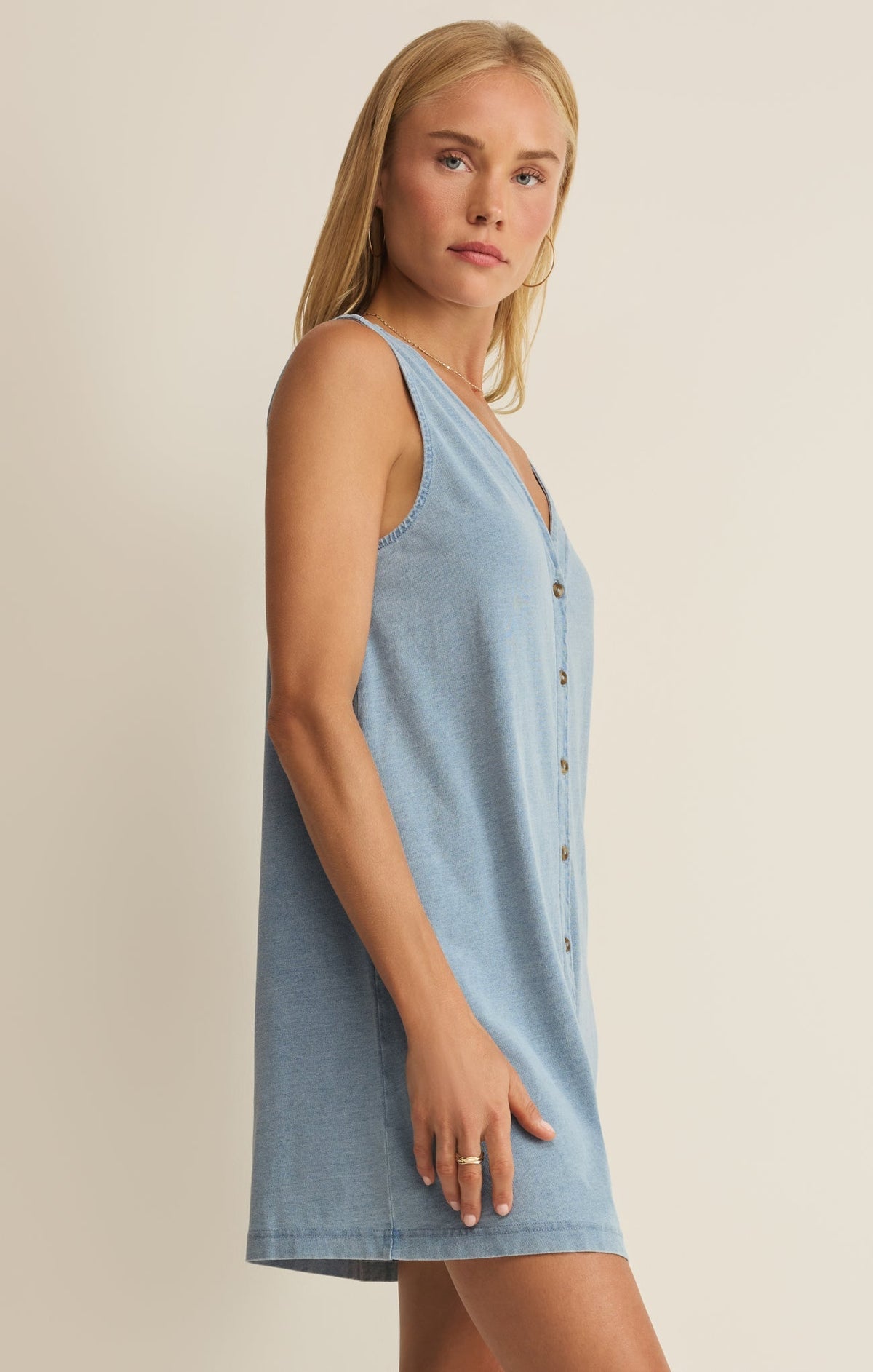 Solace Jersey Denim Mini Dress
