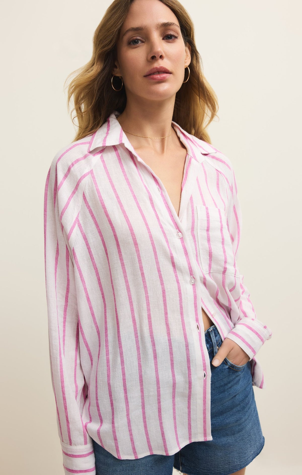 The Perfect Linen Striped Top