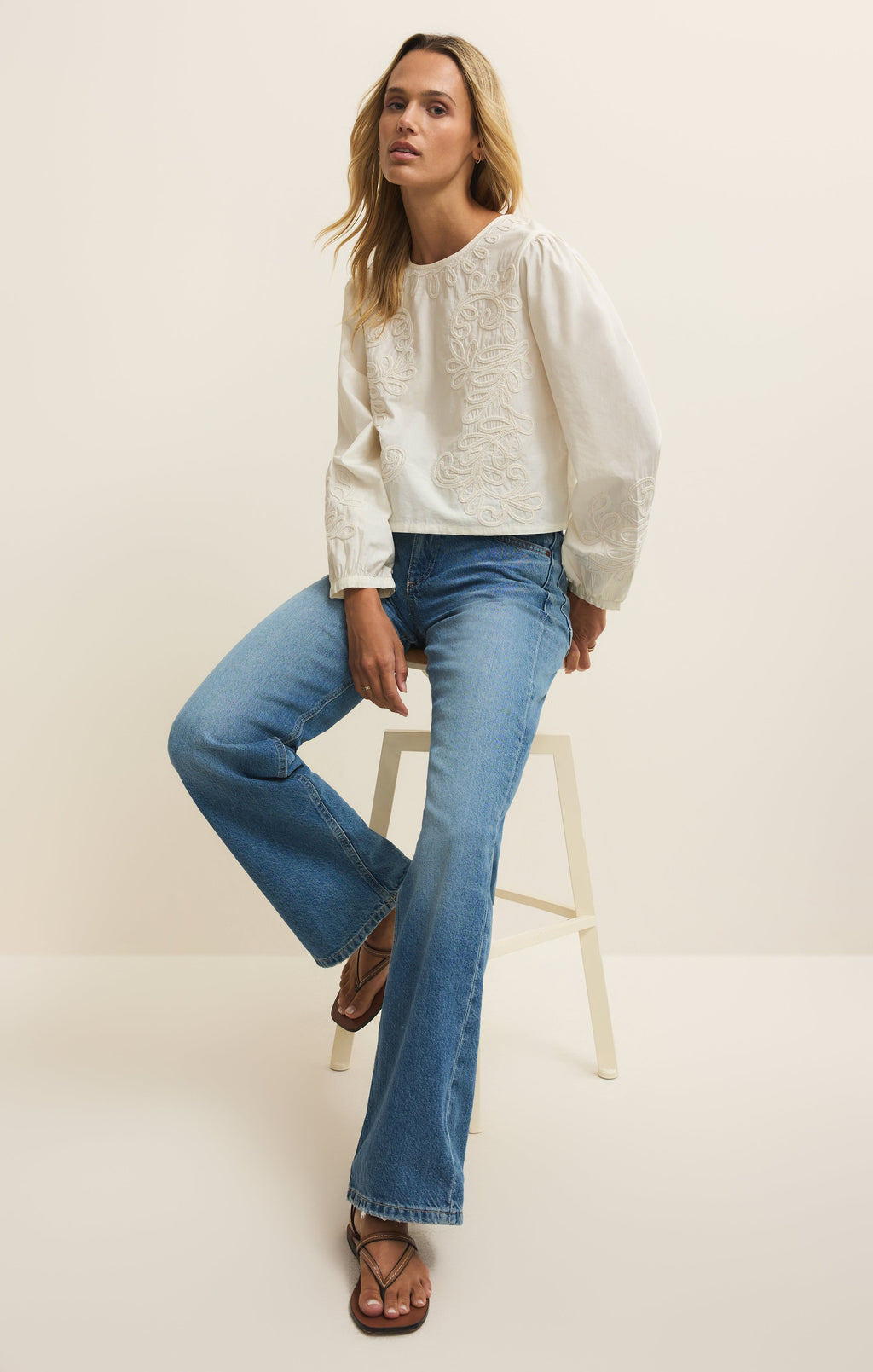 Tatiana Embroidered Cropped Top