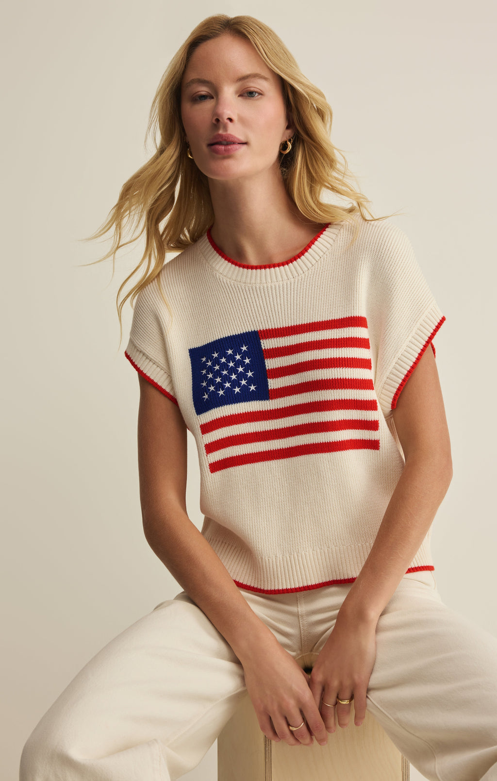 Sleeveless Patriot Sweater