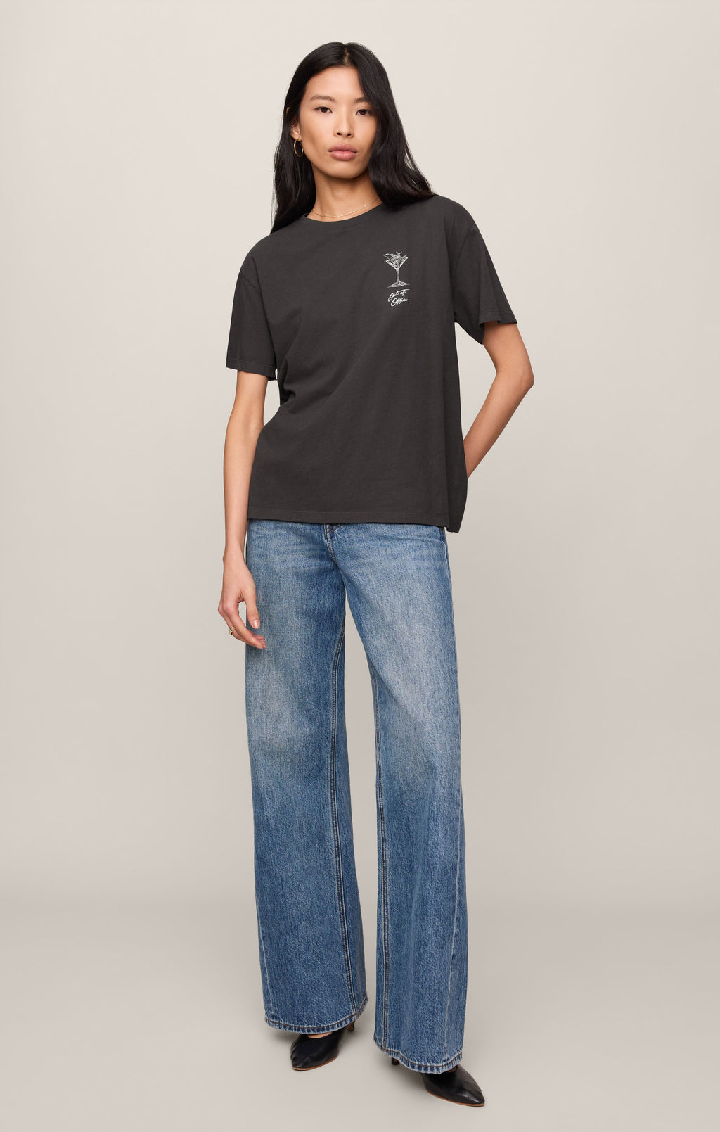 Martini Graphic Boyfriend Tee