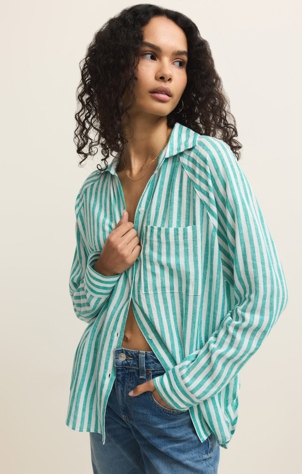 The Perfect Linen Striped Top