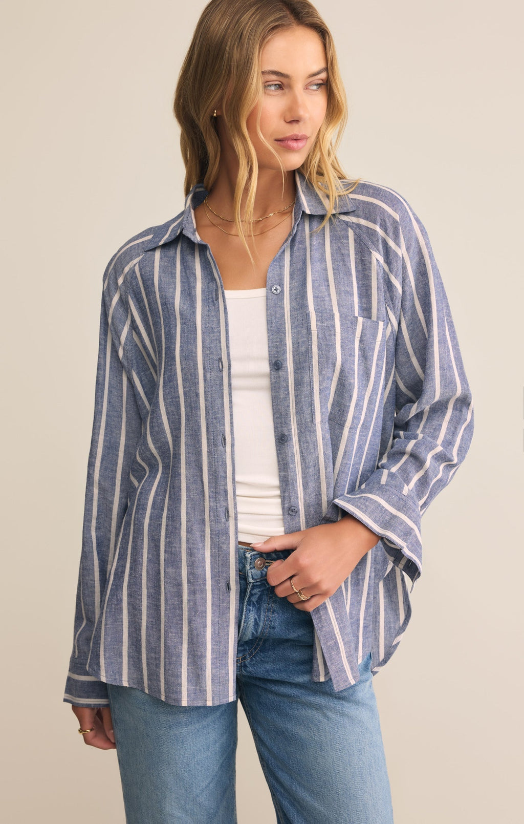 The Perfect Linen Striped Top