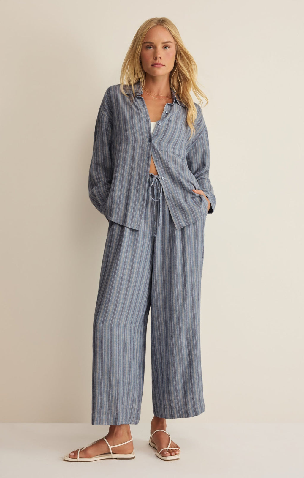 The Perfect Striped Linen Pant