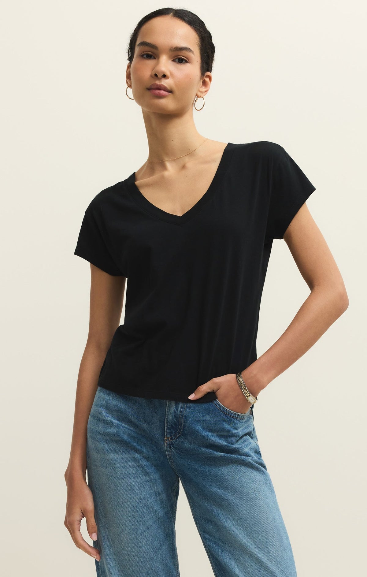 Modern Jersey V-Neck Tee