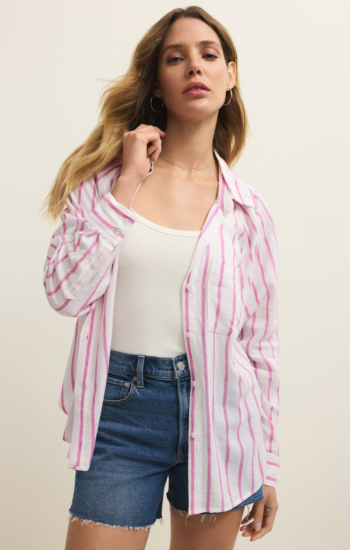 The Perfect Linen Striped Top