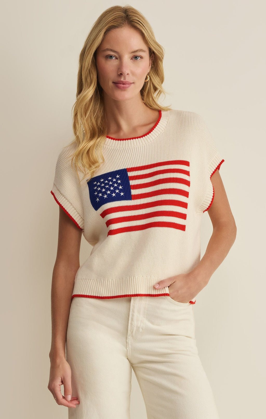 Sleeveless Patriot Sweater
