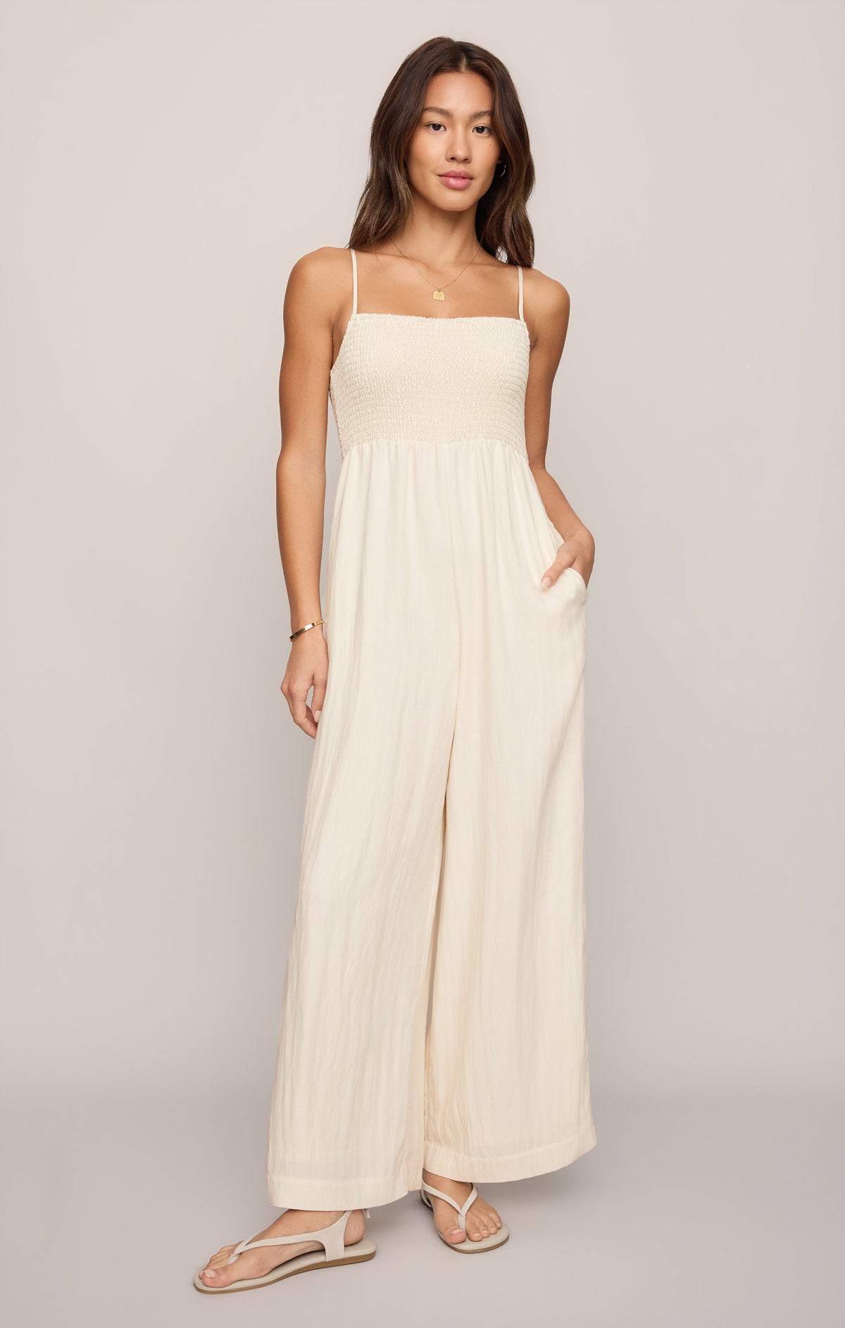 Beachside Smocked Jumpsuit