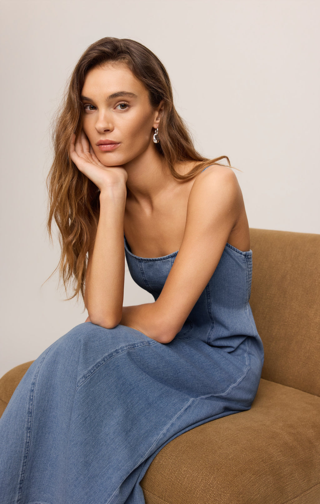 Leonora Denim Midi Dress