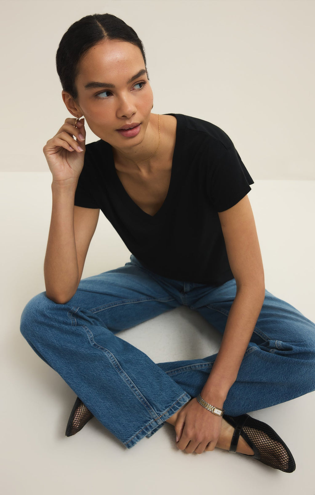 Modern Jersey V-Neck Tee