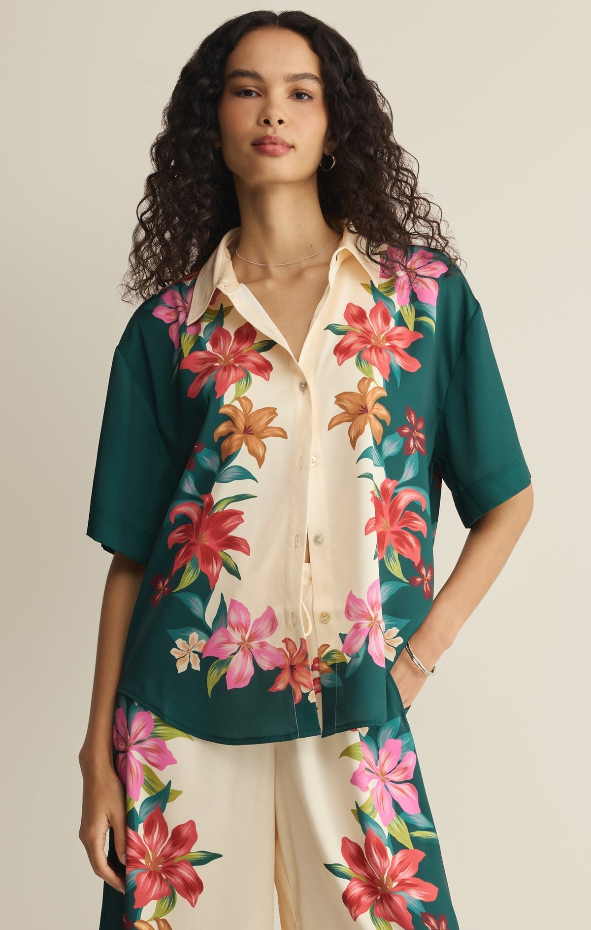 Lani Floral Button Up