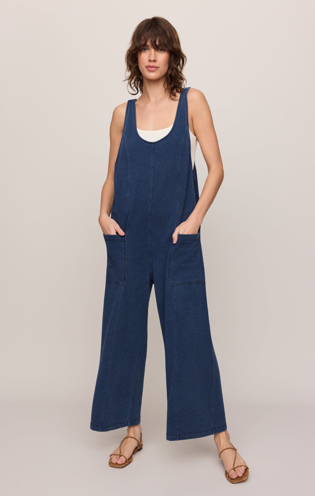 Dream All Day Knit Denim Overall
