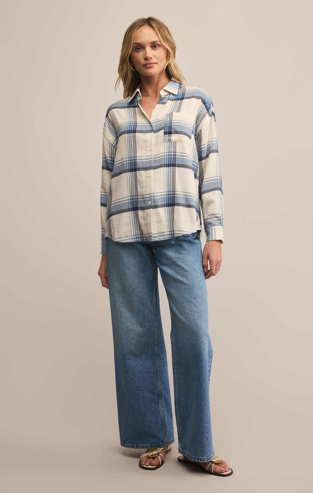River Plaid Button Up