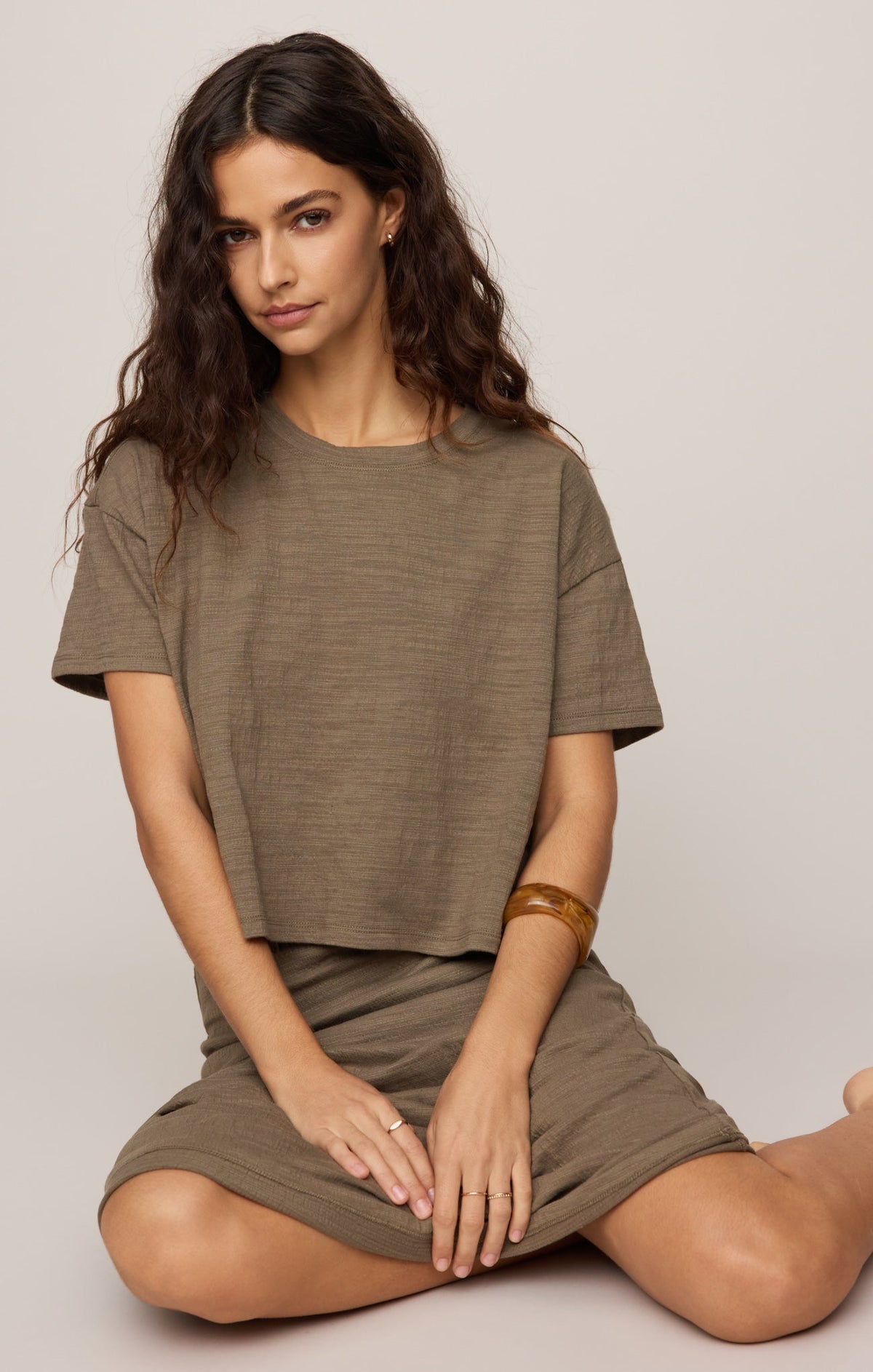 Sway Textured Cropped Tee