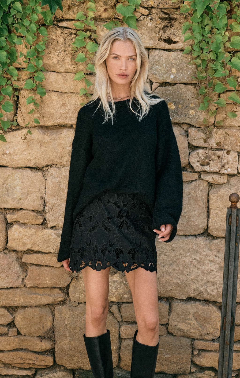 Siren Embroidered Mini Skirt