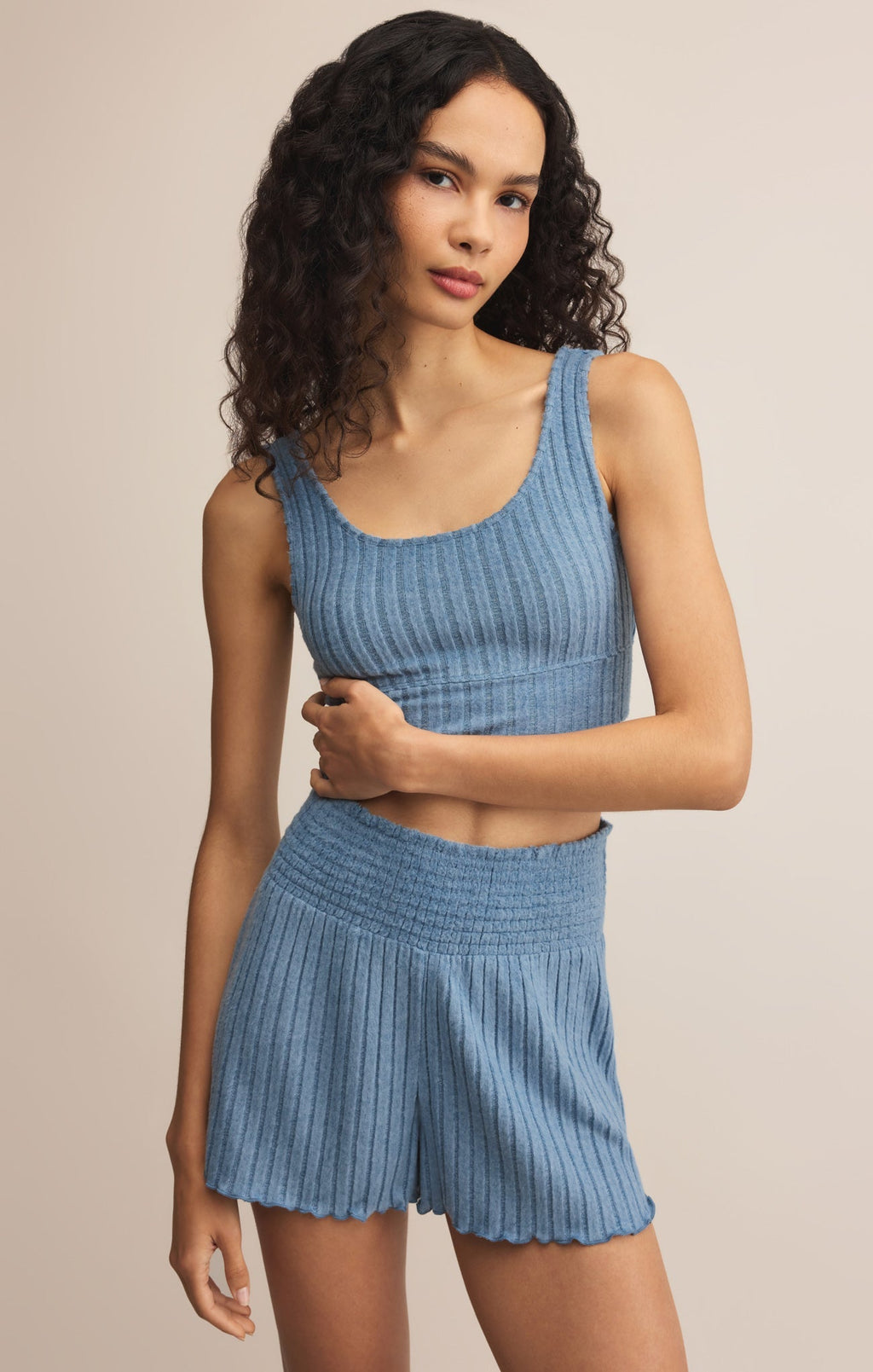 Zoe Silky Rib Tank Bra