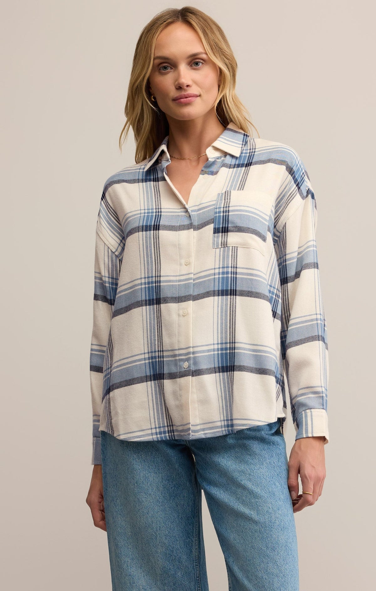 River Plaid Button Up