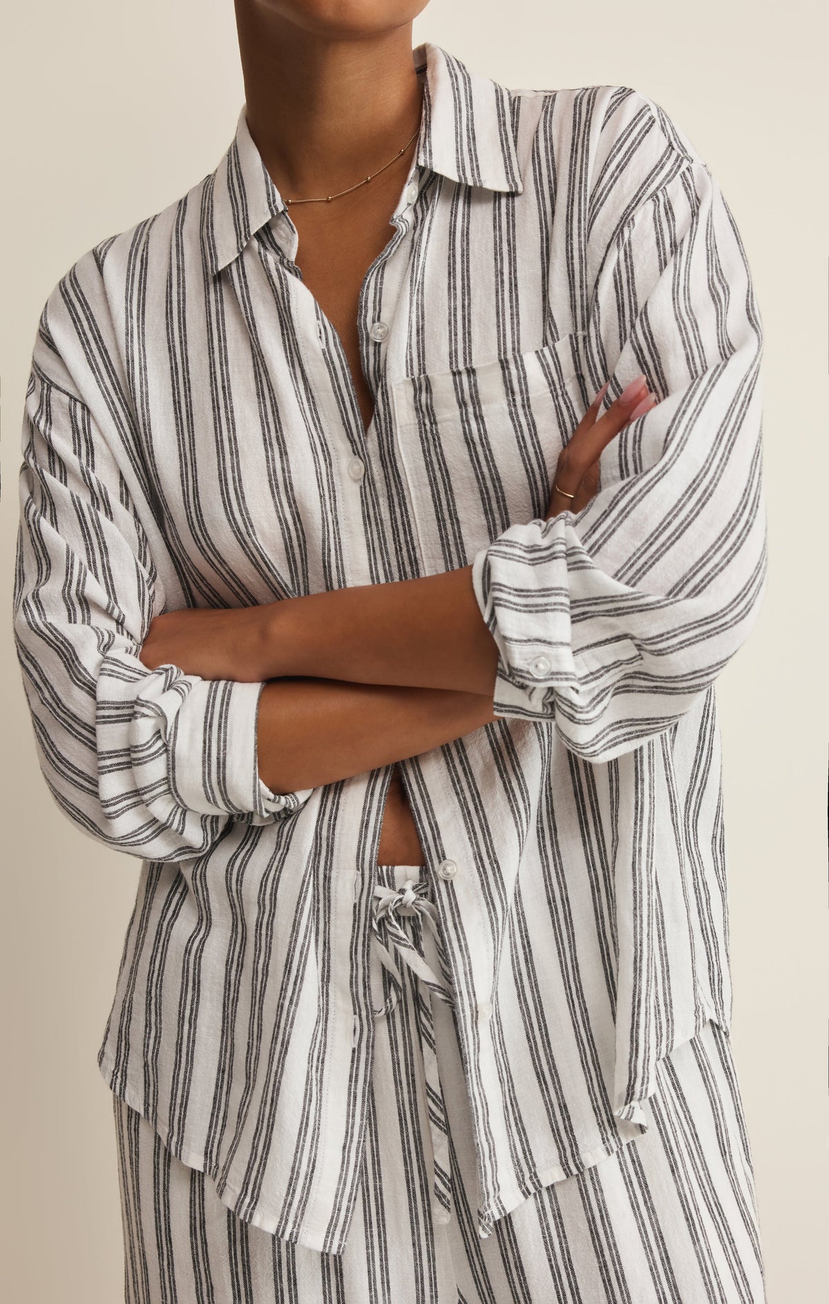 The Perfect Striped Linen Pant
