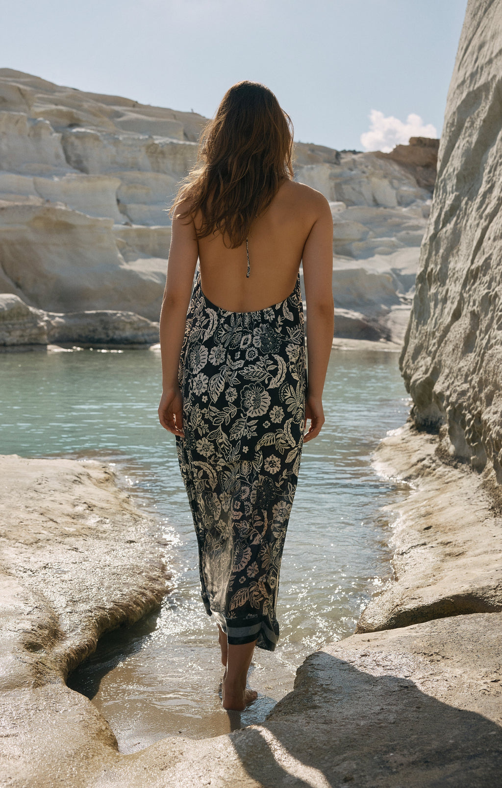 Viento Luz Floral Midi Dress