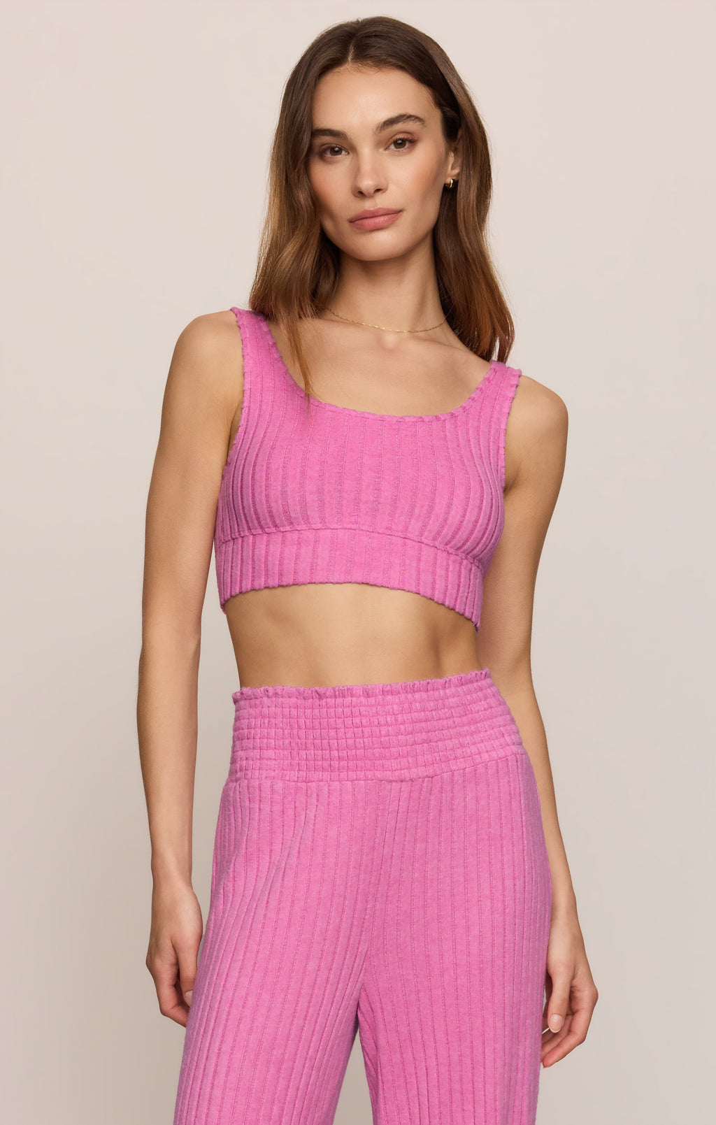 Zoe Silky Rib Tank Bra