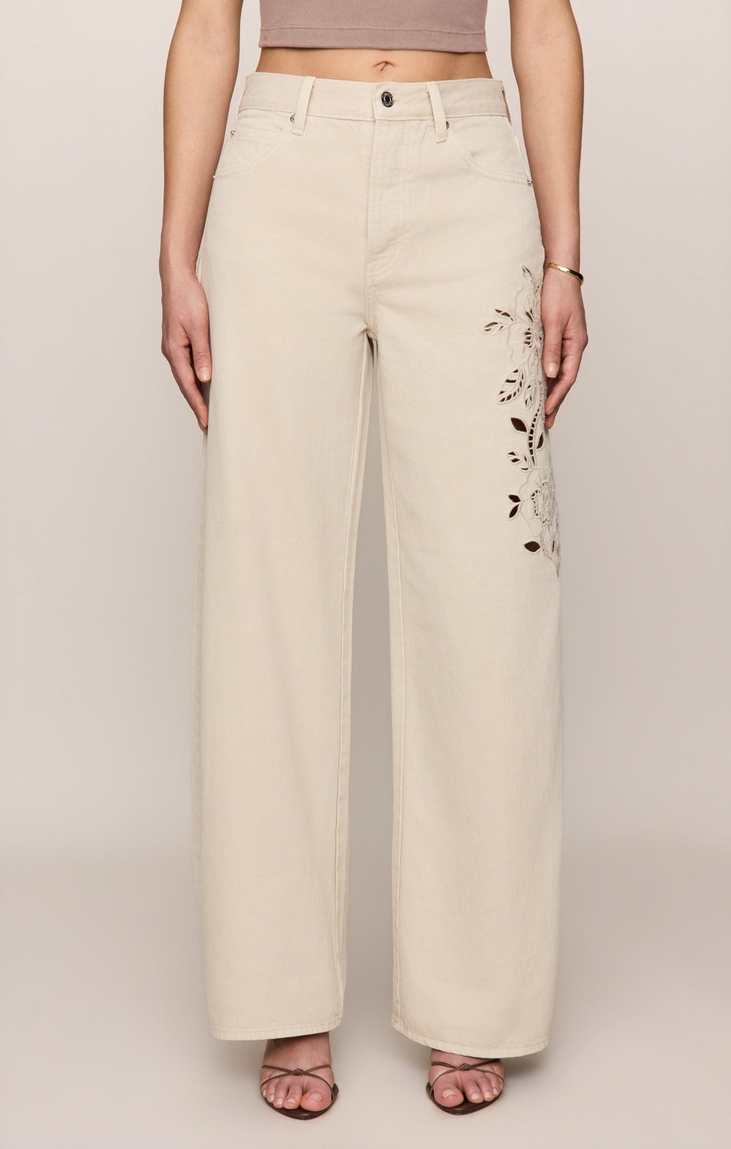 The Show Off Denim High Rise Bowed