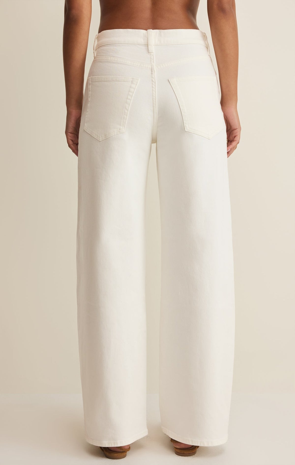 Remi High Rise Denim Bowed Pant