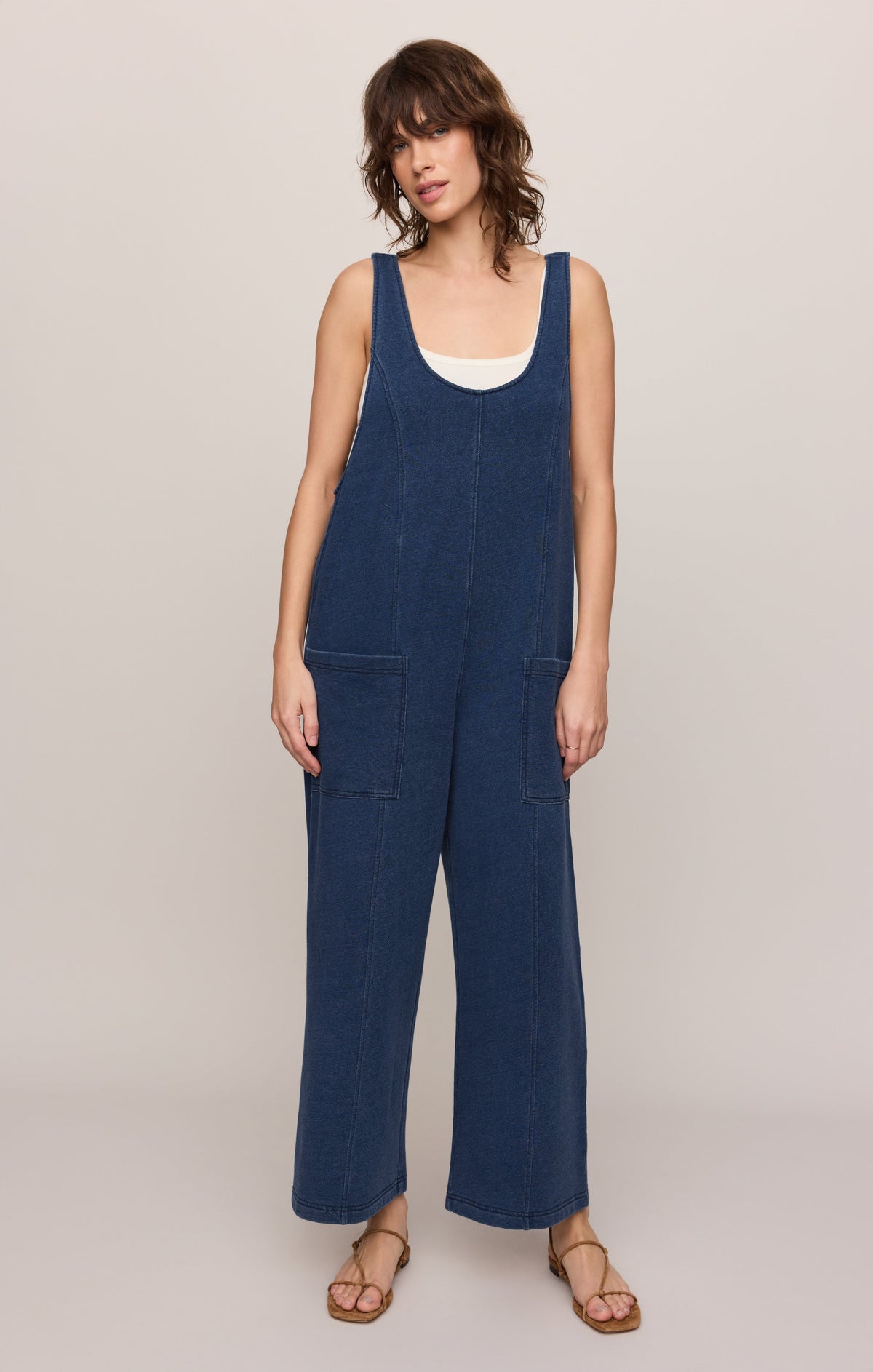 Dream All Day Knit Denim Overall