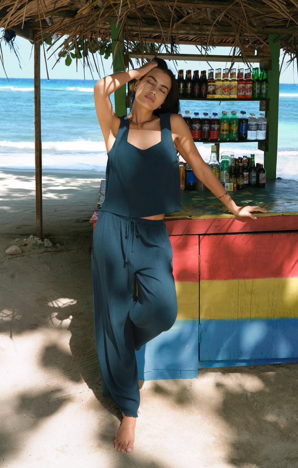 Charli Cropped Linen Tank