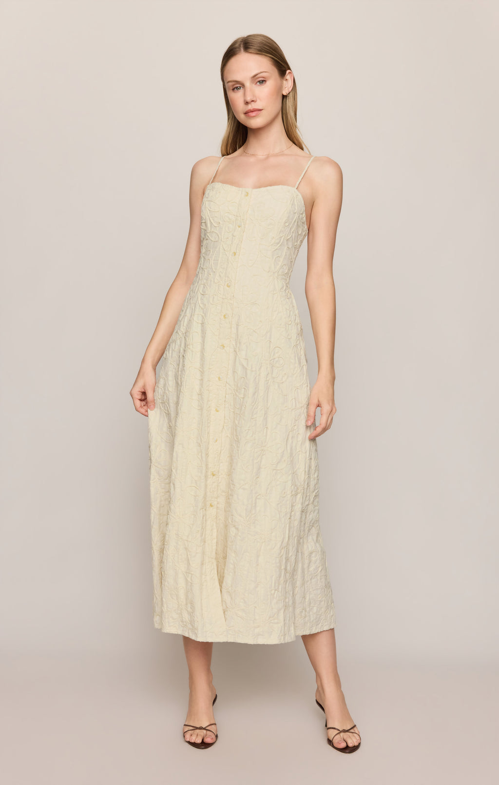 Angel Eyes Embroidered Maxi Dress