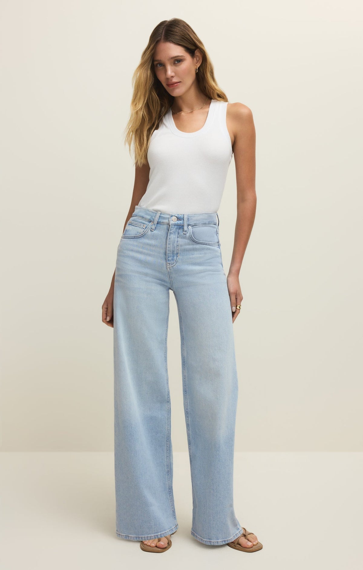 Nova High Rise Wide Leg Denim Pant