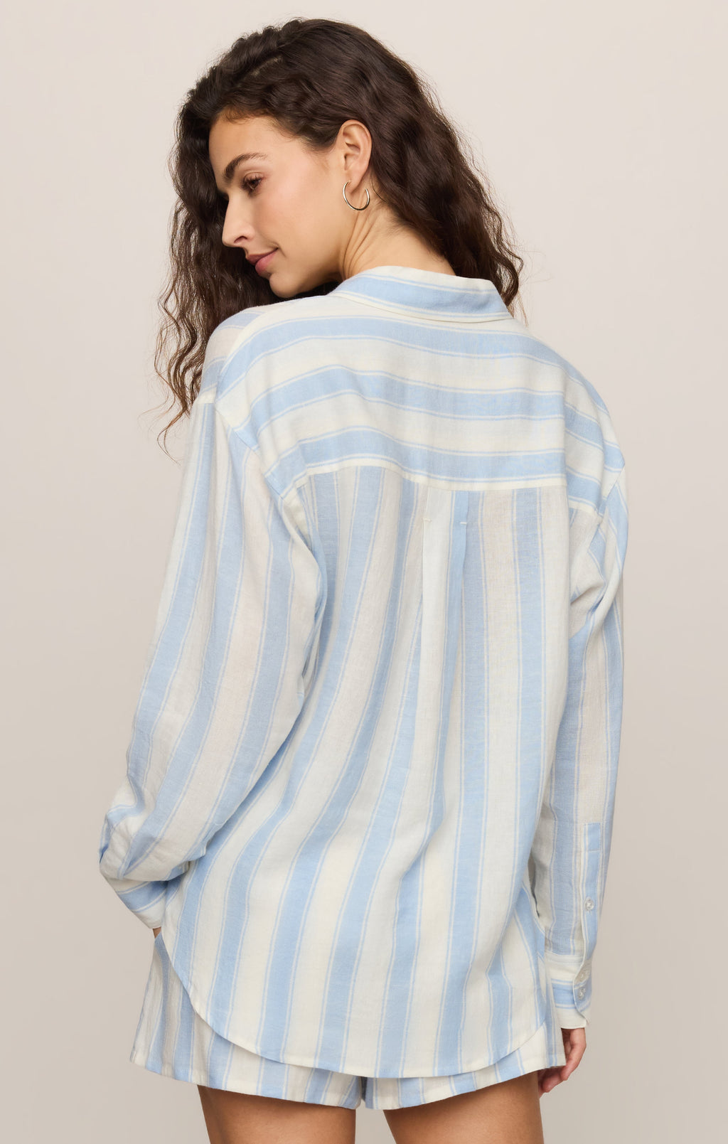 Perfect Striped Linen Button Up